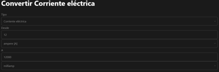 ampere en milliamp