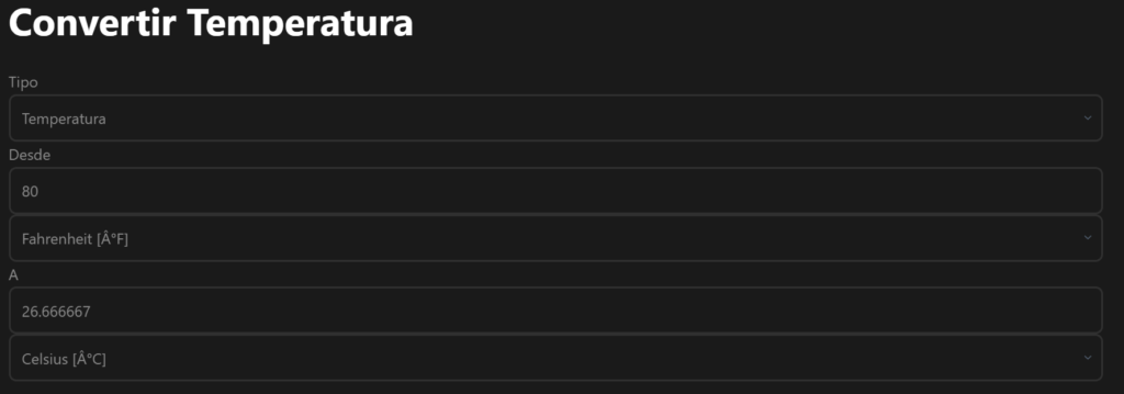 unidades de temperatura